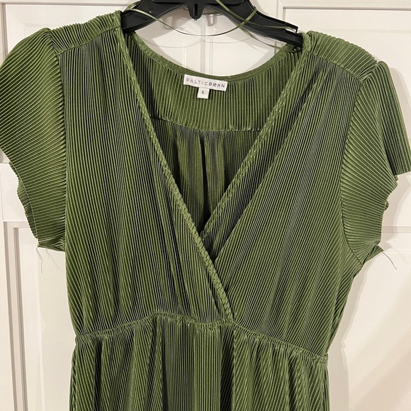 BalticBorn Athena Pleated Maxi Dress in Fern - Picture 2 of 10